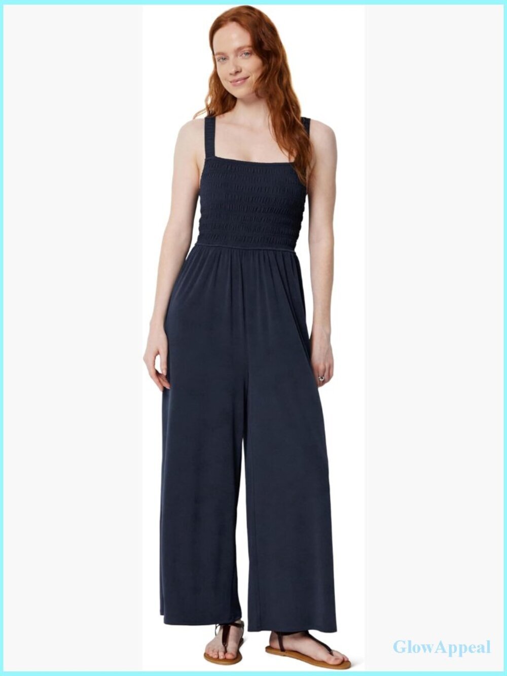 Square Neck Wide Leg Sleeveless Jumpsuit Oversized Fit